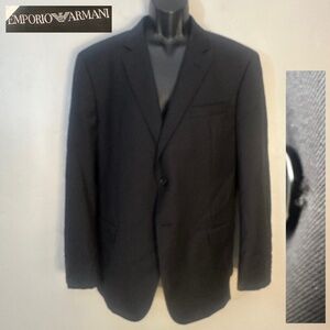 Emporio Armani Black Wool Blazer 50R Gently worn 100% wool @ butons Side vents